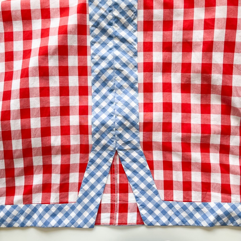 Sail to Sable x Pencil & Paper Co Gingham Caftan Midi Dress Womens XXL Red Blue - Picture 15 of 15